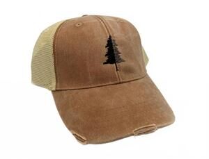 NEW BLACK LANTERN men's split tree trucker hat in brown